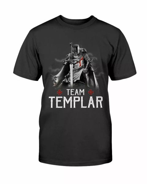 

christian team knight templar t-shirt for men warrior of god crusader tee gifts, White;black