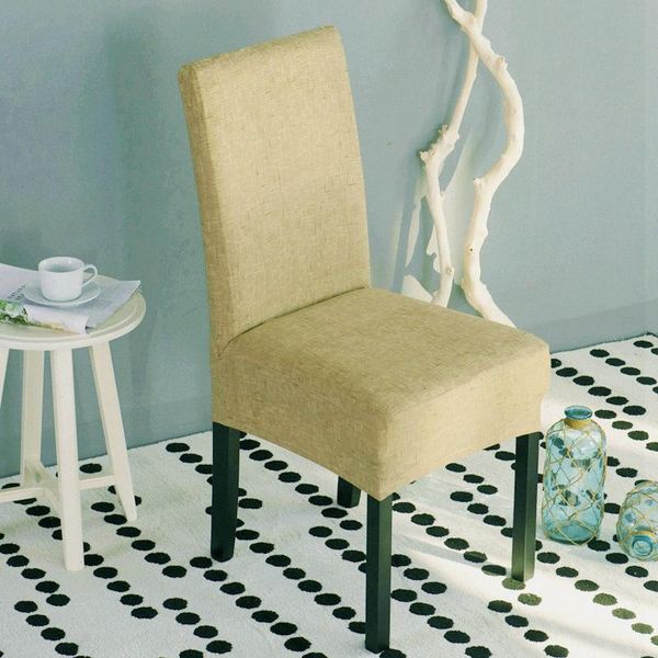 

japanese universal linen polyester chair elastic cover one piece seat for office home el wedding banquet covers