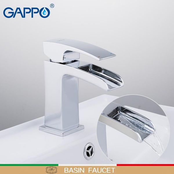 

bathroom sink faucets gappo basin griferia mixer waterfall brass faucet water taps chrome deck mounted tap