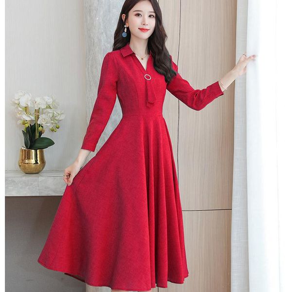 

2021 summer fashion long sleeve women's dress@86, Black;gray