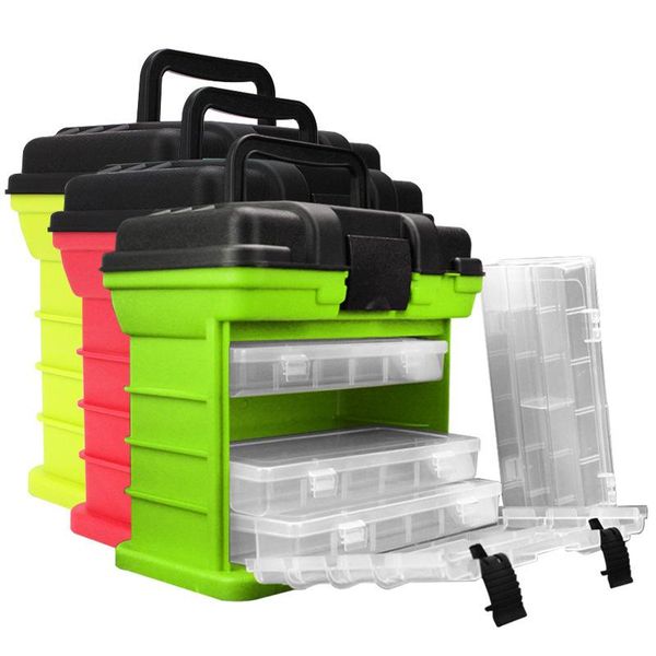 

layer pp+abs big fishing tackle box plastic handle carp tools accessories