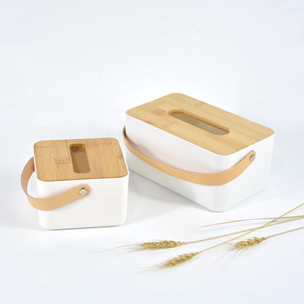 

tissue boxes & napkins plastic paper towel box holder with bamboo lid deskorganizer rack for living room home decor accessories