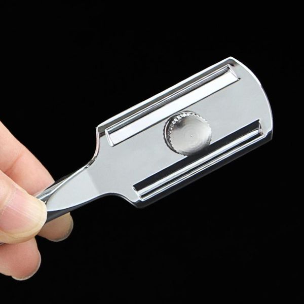 

hair brushes metal shaving razor men's shaver barber accessories professional straight razors facial beard tool, Silver