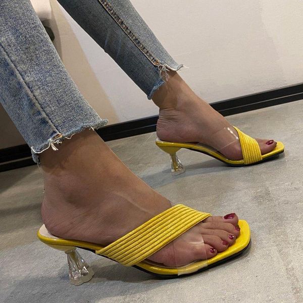 

peep toe sandals women lady summer classic black beach shoes transparent sandalias de mujer fashion elegant slippers