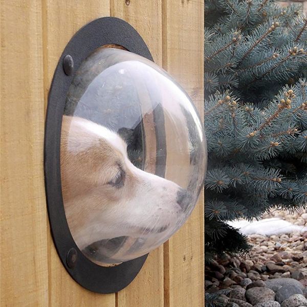 

cat carriers,crates & houses 40# pet peek fence bubble window dogs puppy landscape durable acrylic dome transparent windows prevent pets esc