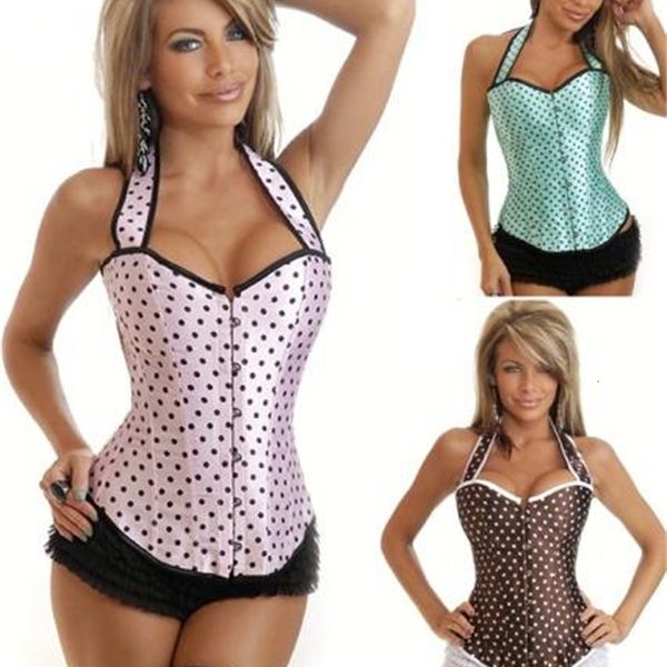 

dress size halter dot tanga female boneless steel spaceships and lingerie corpettes lacing corselete, Black;gray