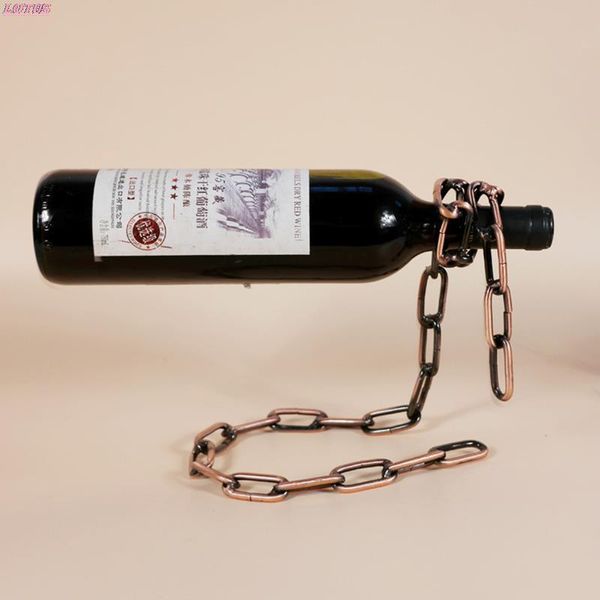 

tablewine racks magic metal hanging suspension chain european retro creative handmade restaurant bar stand bracket display