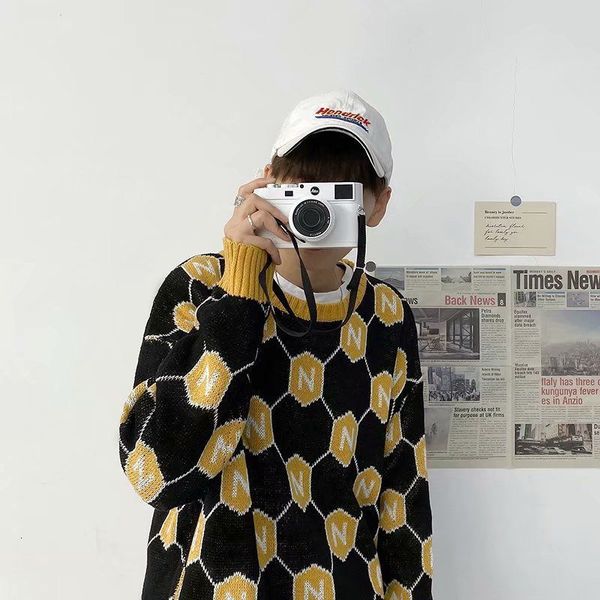 

hoodies baggy crew neck sweater in autumn and winter, Black