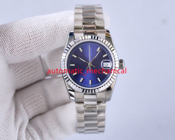 Moda 2 Modelos 31mm Relógio Feminino 178279 Aço Inoxidável Automático Mecânico Safira Safira Senhoras Pulseira Relógios Ar003