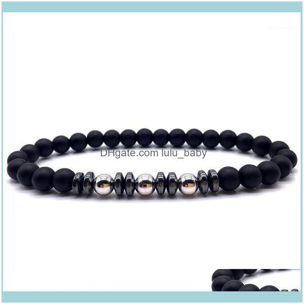 

charm jewelrycharm bracelets men bracelet copper beads hematite nature 6mm stone jewelry diy for armband heren1 drop delivery 2021 2t1fp, Golden;silver