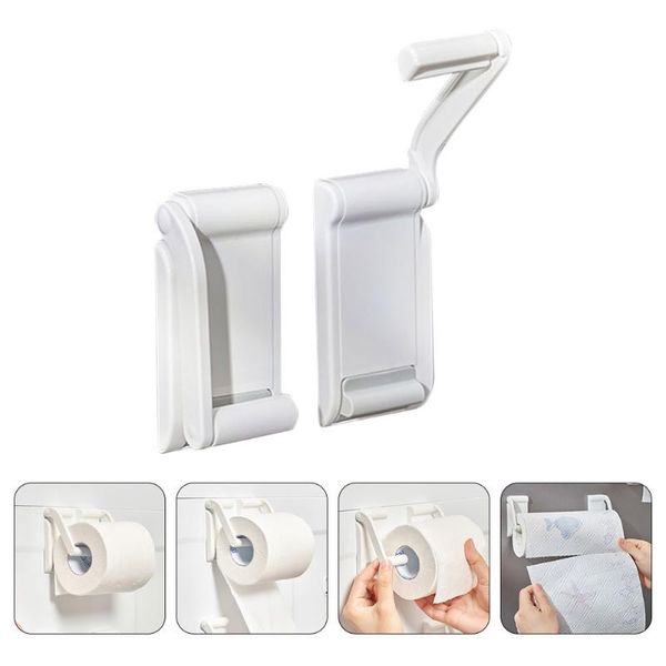

tissue boxes & napkins 2 sets of bathroom towel creative wall mounted holder racks (white)