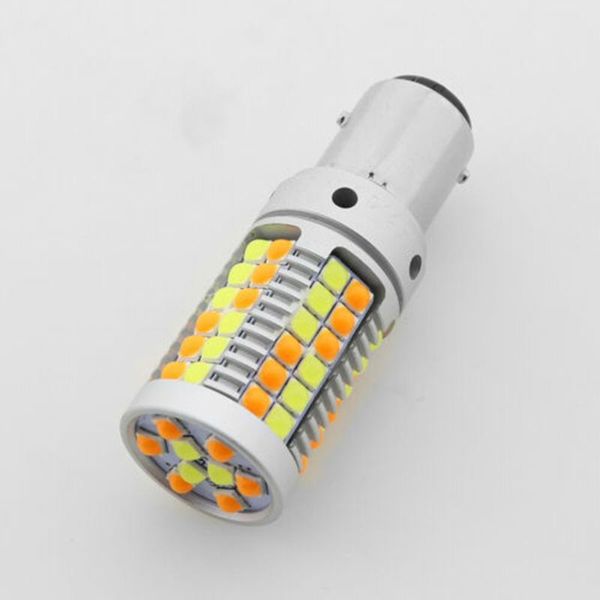 

waterproof led white/amber bay15d 1 pair bulbs drl light dual color suvs switchback emergency lights