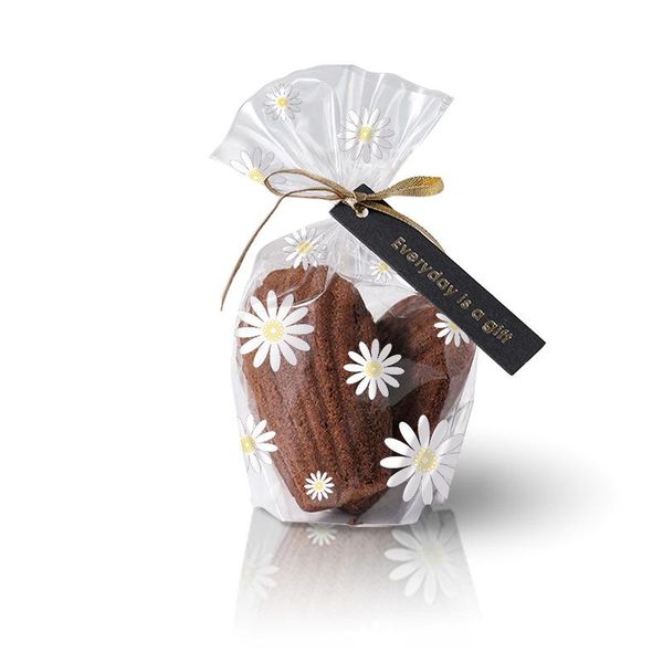 

gift wrap 50/100pcs transparent packaging bags flower cookie dragee chocolate candy storage bag for christmas party bonbonniere