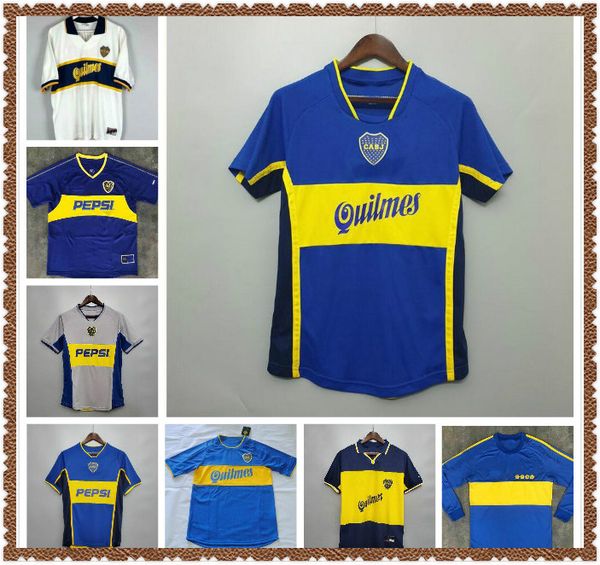 

97 98 boca juniors retro soccer jersey maradona roman caniggia 02 palermo football shirts maillot camiseta de futbol 05 01, Black;yellow