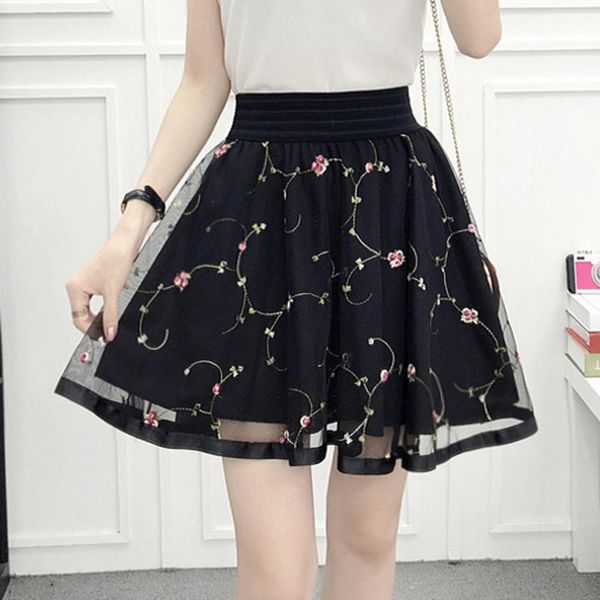 

skirts brand womens 2021 mini fashion casual ladies petticoat underskirt swing tutu princess skirt hippy cute saias mulher, Black