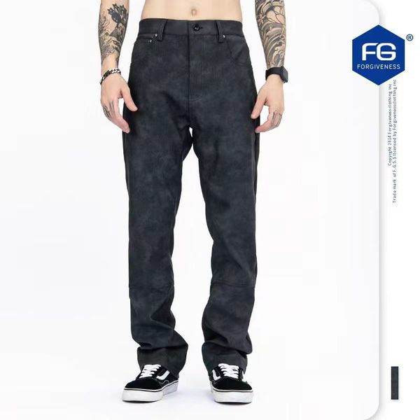 Herrenhose, Lederhose mit Monogramm