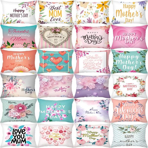 

cushion/decorative pillow pink floral plants cushion cover mother's day love throw for home sofa decor festival flowers case 30*50cm