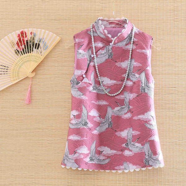 

women's vests vests embro mill jacquard crane jacket women autumn vest vintage high-end elegant lady sleeveless f om4p, Black;white