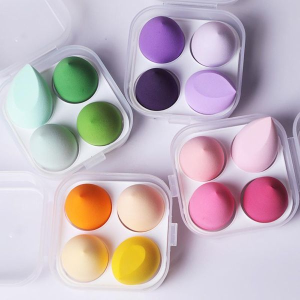 

sponges, applicators & cotton 4pcs women make up accessories makeup blender cosmetic puff sponge foundation powder purple beauty tool