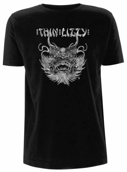 

official thin lizzy t shirt china town black mens classic rock metal tee, White;black