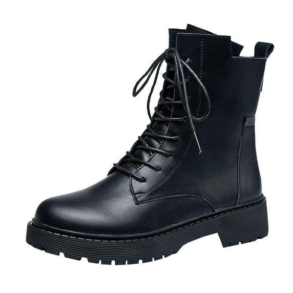 

boots breathable women 2021 winter ladies casual british style ankle, Black