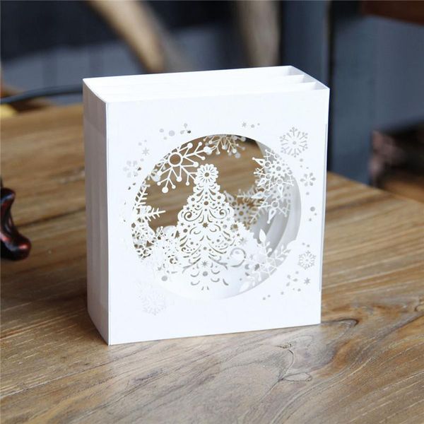 

greeting cards 3d hollow out snowflake for birthday/wedding invitations 2021 valentine's day white