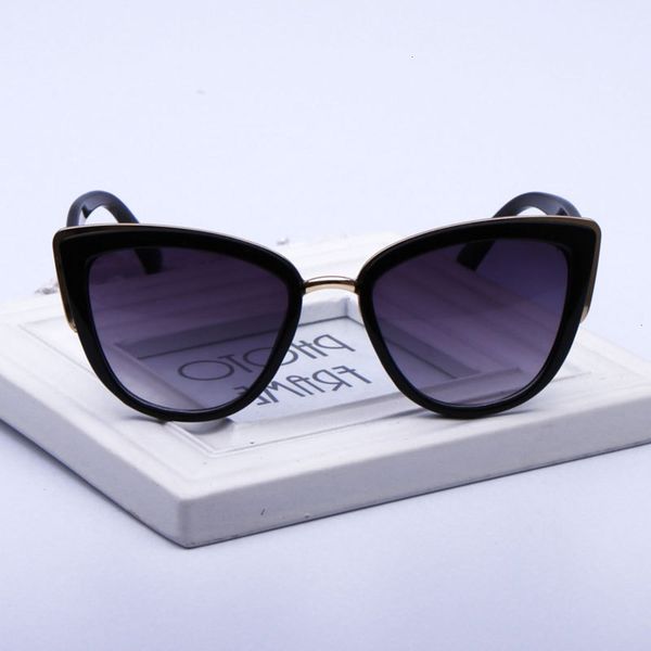 

sunglasses fashionable sun frames brand cat anti-uv eye retro personality glasses fashion popular designer anti-glare sunglasses uv400, Black