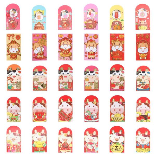 

gift wrap 30pcs 2021 year red packets money for wedding kid