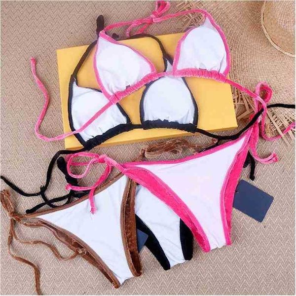 

fashion swimwears velvet luxury bikinis l designer thong biquini brand brazilian three pieces bikini swimsuit swimwear xl monokini u1gw, White;black