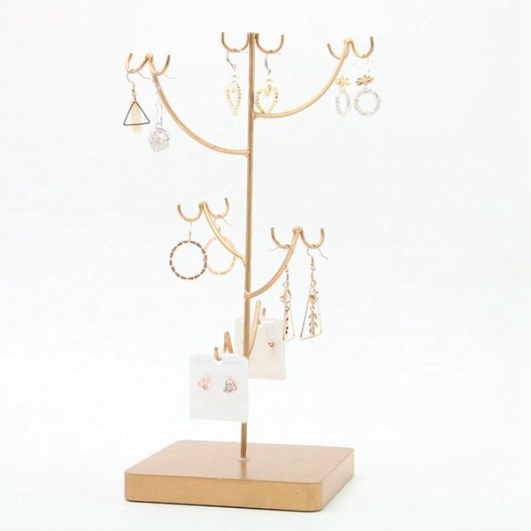 

jewelry pouches, bags stand organizer, metal display holder for necklace, earring and accessories, Pink;blue