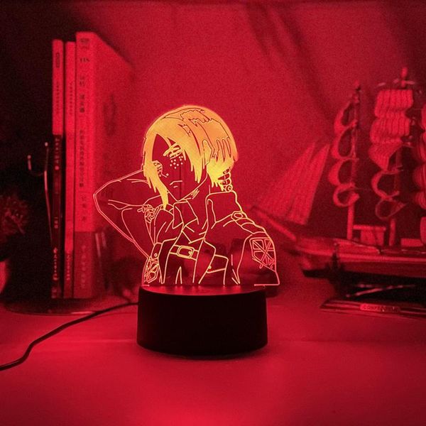 

night lights acrylic 3d lamp ymir attack on titan for home room decor light child gift led anime usb cable and basement
