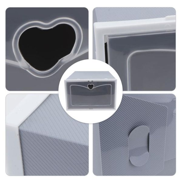 

clothing & wardrobe storage 2pcs stackable shoes box male footwear cases household shoe container