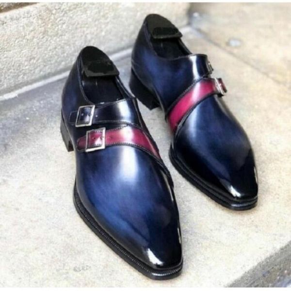 

dress shoes men of plutonium leather handcrafted buckle belts classic men's casual ankle shoes fashion autumn fight designer kr236 32g7, Black