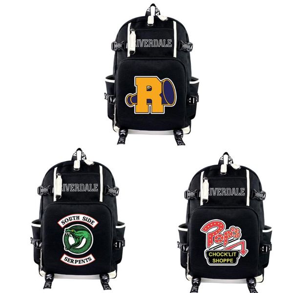 

backpack black riverdale men women waterproof canvas school bag laplarge capacity student bookbag