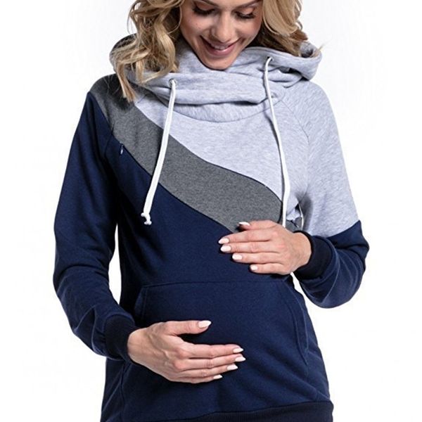 

women's thermal underwear fashionable multi-functional mother's nursing clothes spring and autumn multi color splicing long sleeve, Black;pink