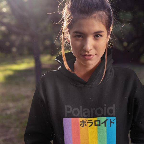 

japanese hip hop fashion womens sweatshirts polaroid long sleeve sweet cotton oversized blue pullover, Black