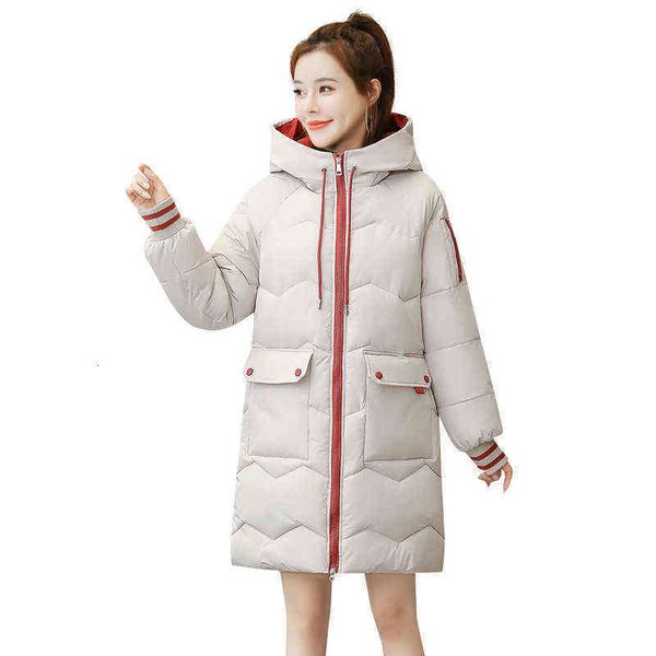 

winter down cotton coat thick clothing women's korean loose winter, Black