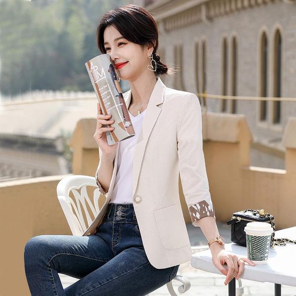 

women's suits & blazers blazer jacket 2021 short style spring summer fashion leisure black commuter net red suit top, White;black