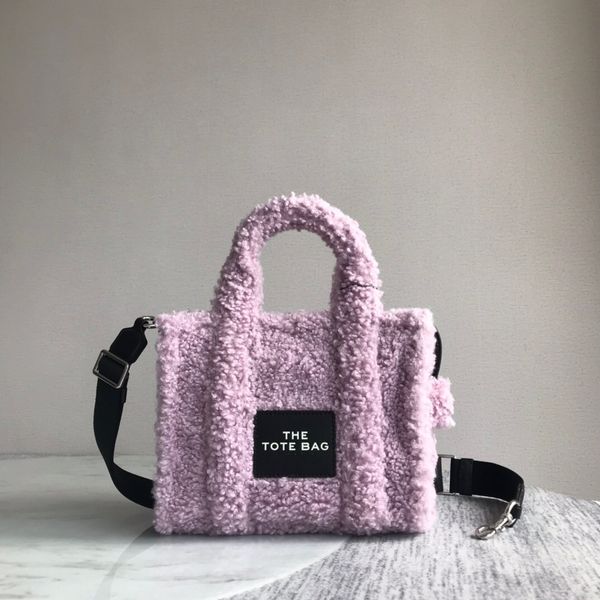 

teddy tote bag fur tote crossbody mini handbag 2021 fashion trend handbag zipper closure designer bags large capacity tote bag lady cute han