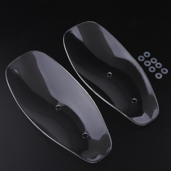 

handlebars 1 set wind deflector hand guard protector for chopper cruiser - clear