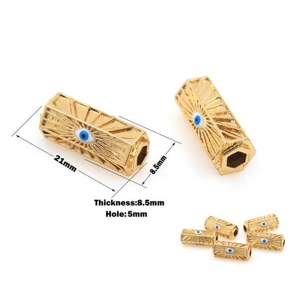 

other copper gold-plated hexagonal spacer beads long tube metal loose beads, used to make necklaces for jewelry bracelets diy