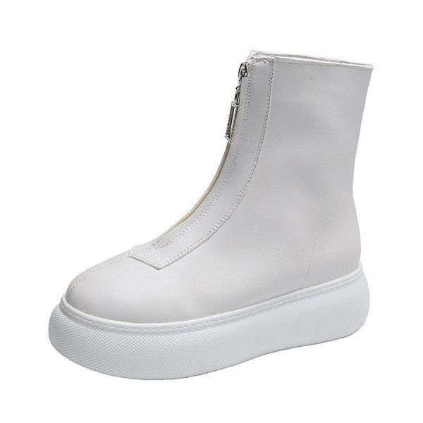 

boots 2021 spring women's short zipper high heels shoes warm fashion office party size 35-40, Black