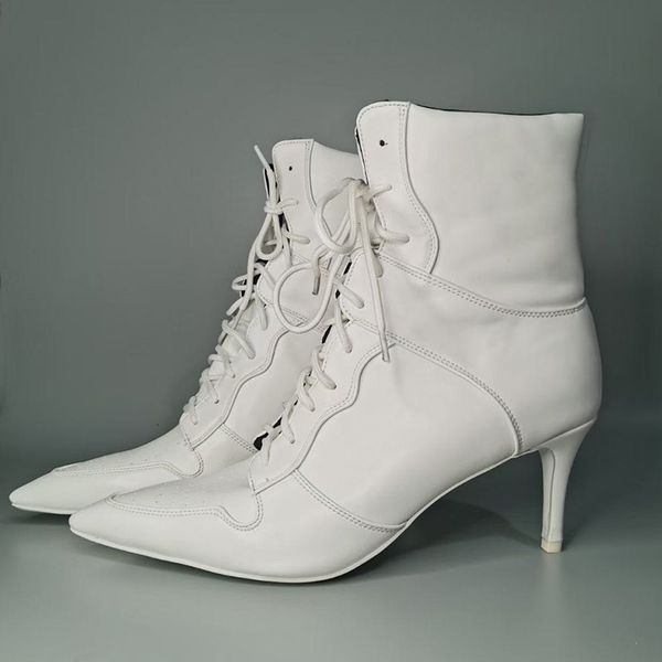 

boots olomm handcrafted ankle boots .5cm thin heels pointed to concise white toe outdoor shoes woman plus size 5-15 9x8m, Black