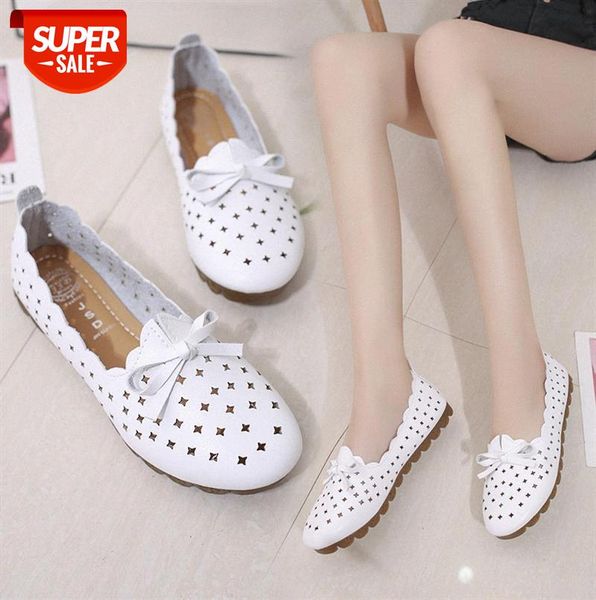 

hole shoes female hollow student pregnant women single flat non-slip soft sole mother sandals #bv6z