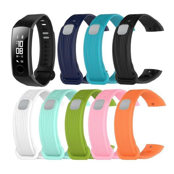 

watch bands 1pcs smart strap for huawei honor 3 replacement tpu band sofe durable sport wristband with screw tools, Black;brown