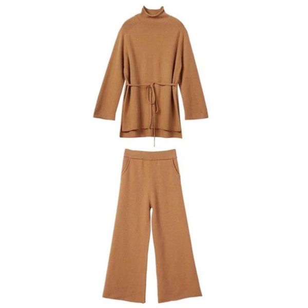 

women's two piece pants women 2 pant set casual suit pants loose knit, White