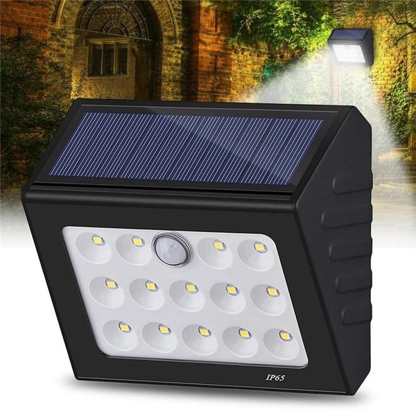 

14 led solar light outdoor motion sensor security patio pathway lamp
