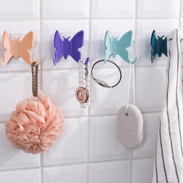 

hooks & rails decorative shower hook holder butterfly shaped wall hangers for bag keys towels bathroom li