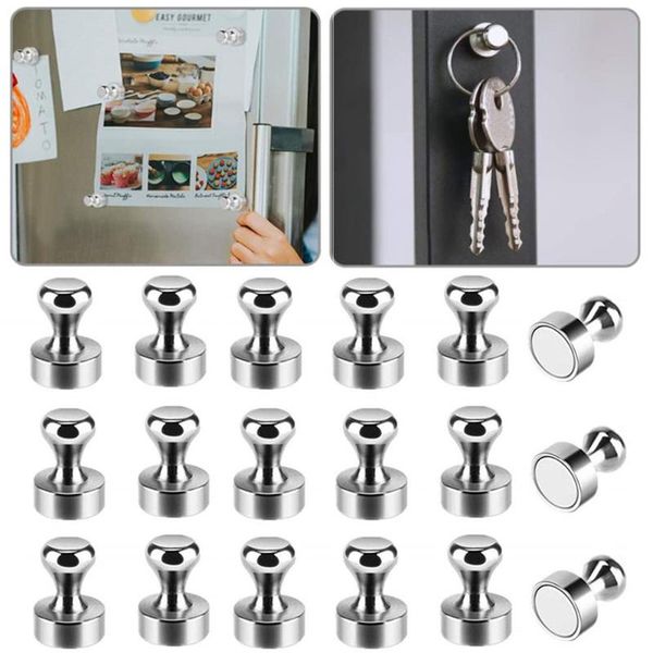

fridge magnets 18pcs white board portable small durable kitchen tool thumbtack rustproof for refrigerator cones strong magnetic push pin sch