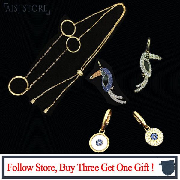 

chains charm 925 sterling silver colorful toucan fritillary demon eye pendant diy matching necklace female monaco jewelry